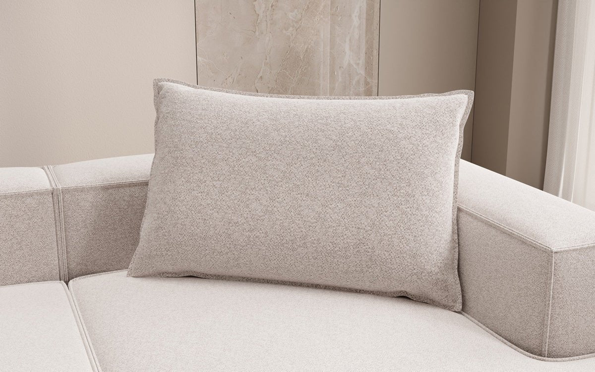 Coussin décoratif Lesley 45x80 en tissu texturé