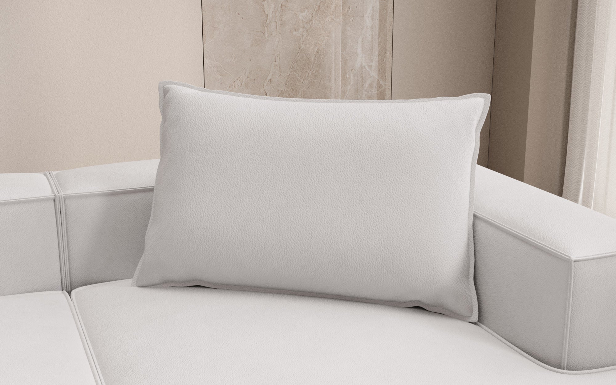 Decorative pillow Lesley 45x80 in genuine leather