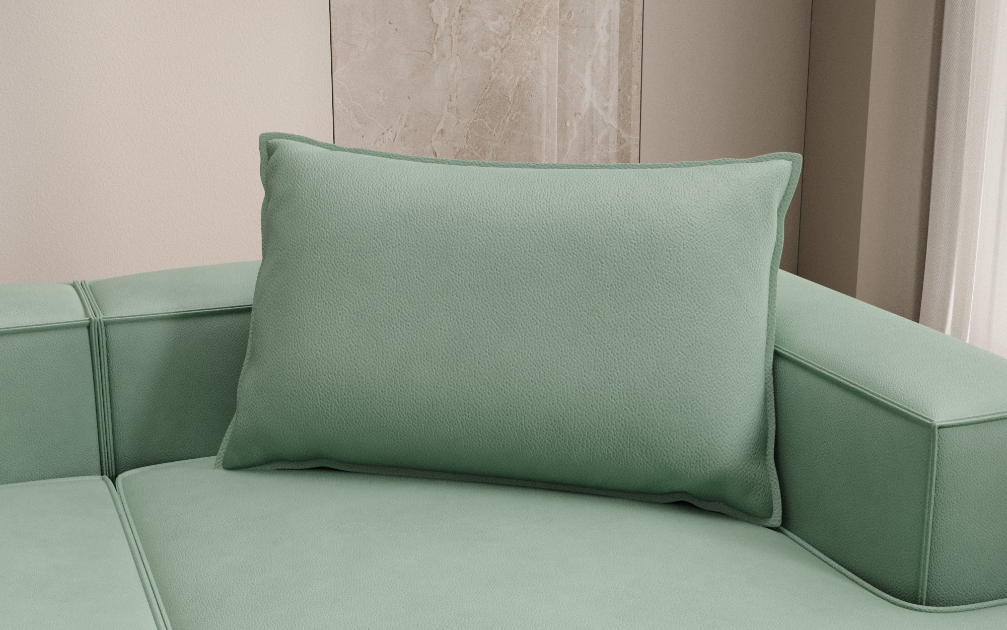 Decorative pillow Lesley 45x80 in genuine leather