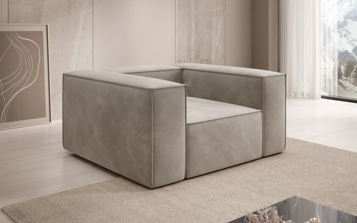 Designer sofa armchair Lesley in velvet