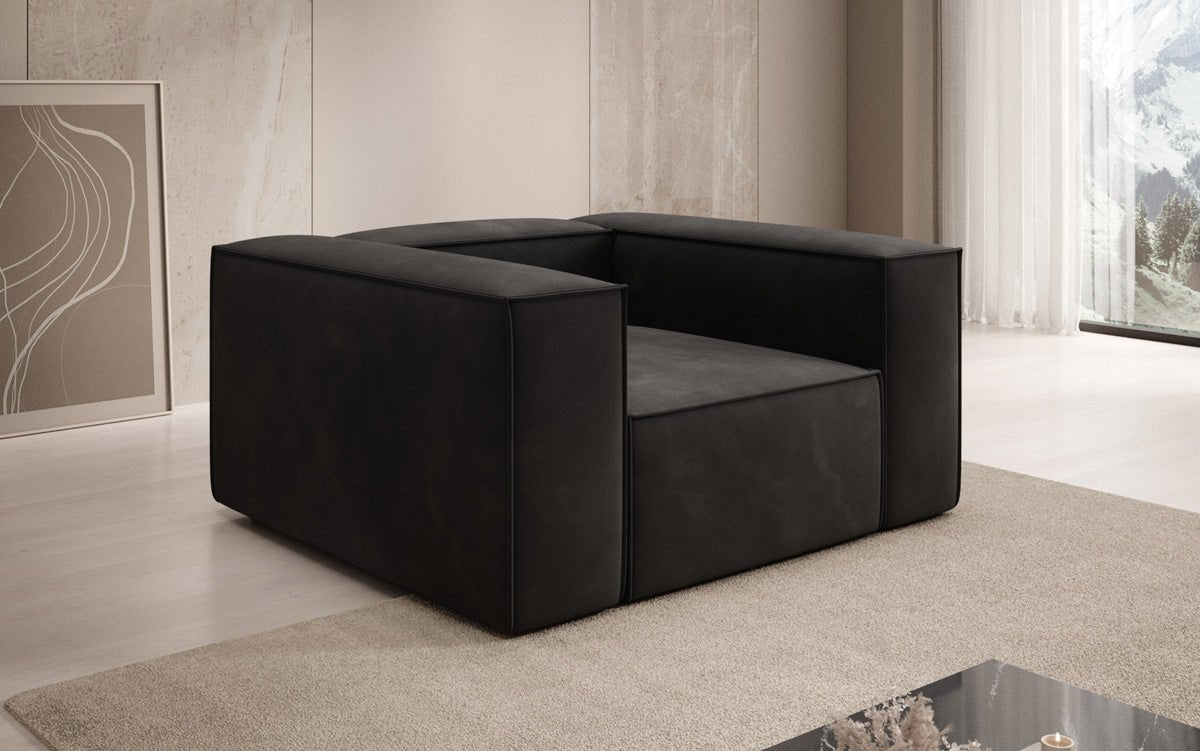 Designer sofa armchair Lesley in velvet