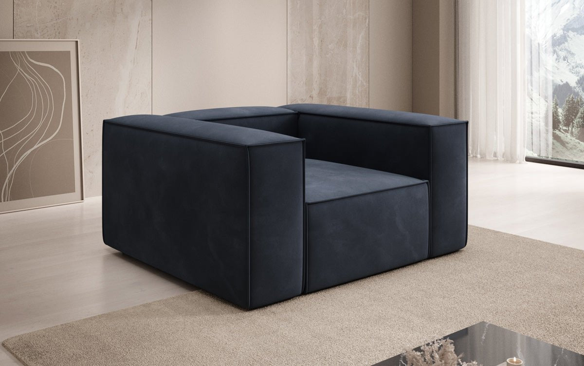 Designer sofa armchair Lesley in velvet