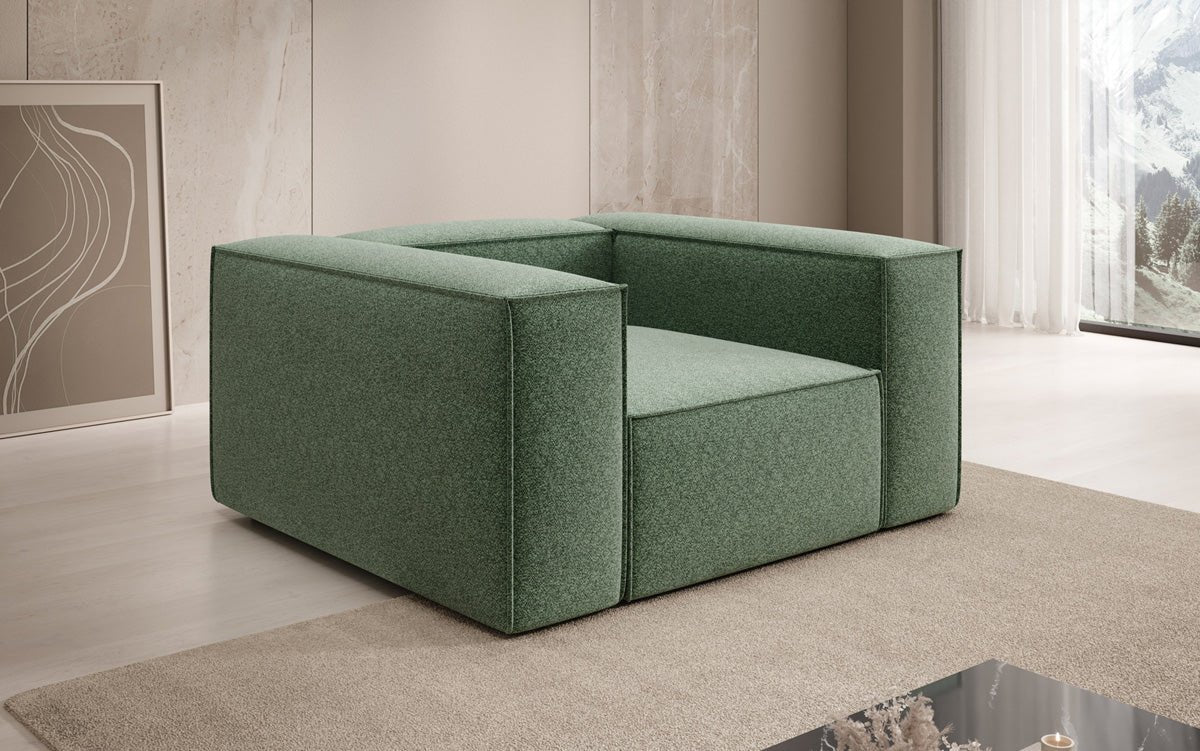 Fauteuil design Lesley en tissu texturé