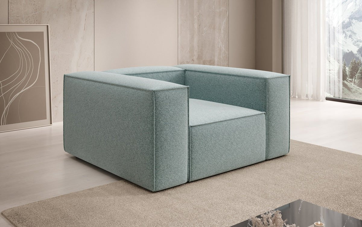 Fauteuil design Lesley en tissu texturé
