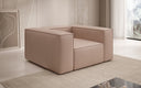 Fauteuil canapé design Lesley en cuir véritable