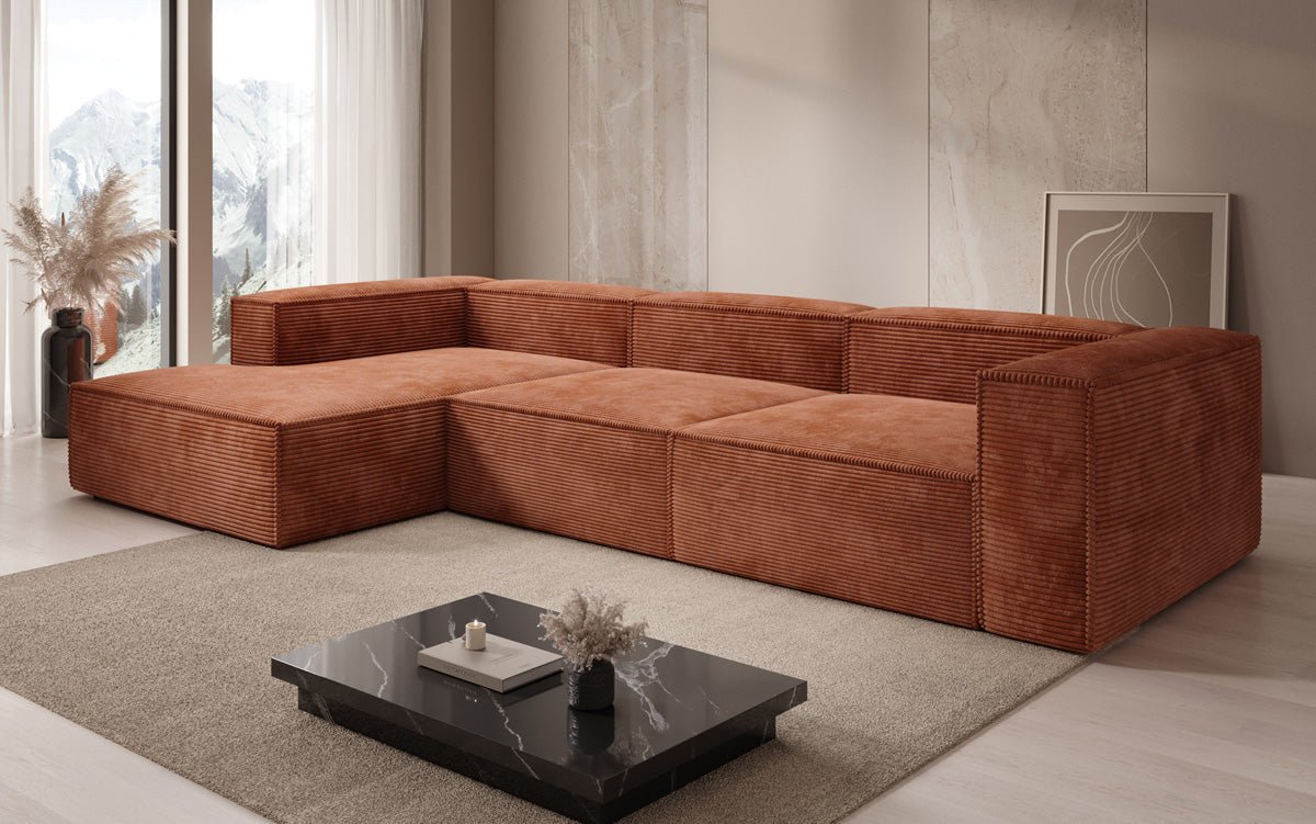 Designer Sofa Lesley L aus Cord