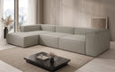 Canapé d’angle design Lesley en cuir véritable