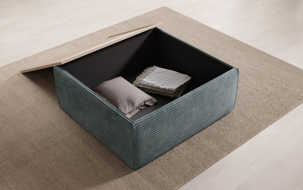 Beistellhocker/Couchtisch Lesley mat Späicherplatz a Cord