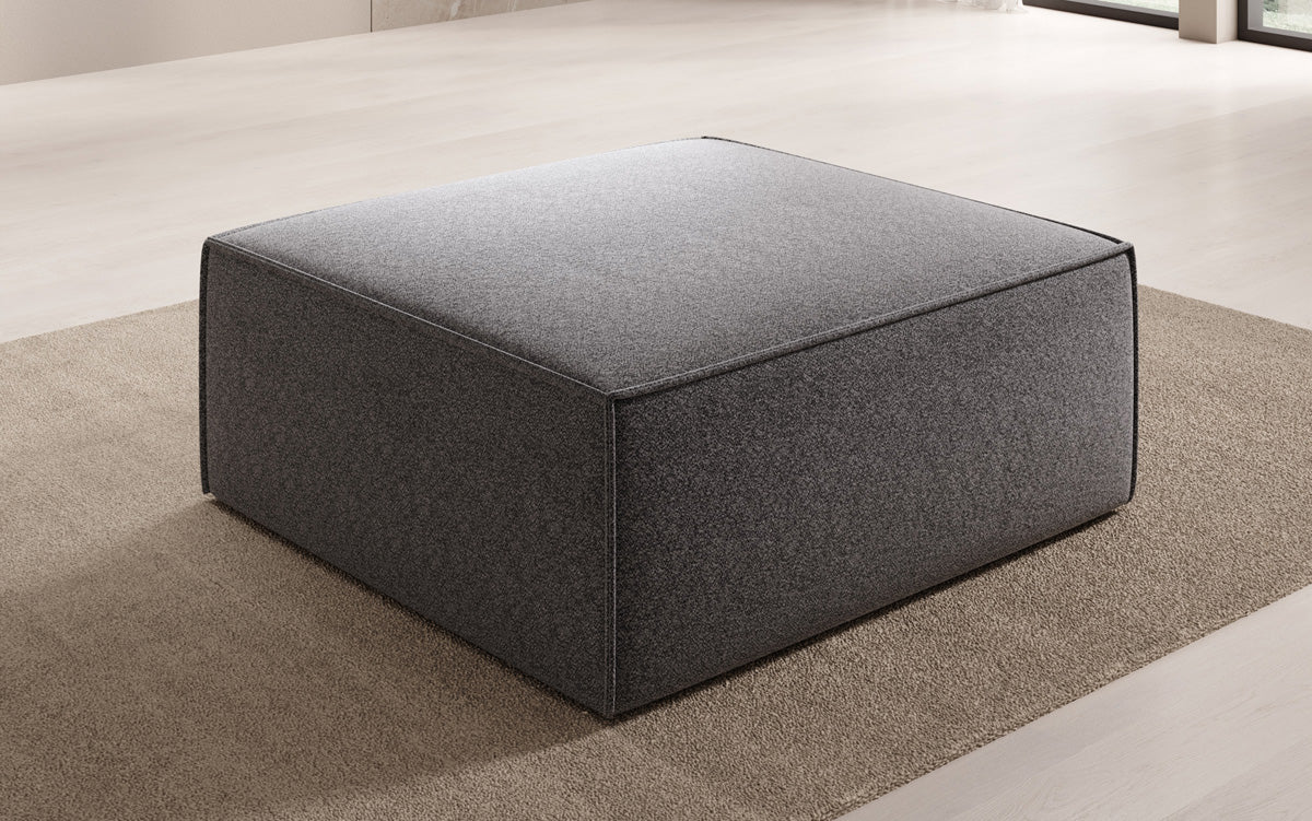 Tabouret d’appoint Lesley en tissu texturé