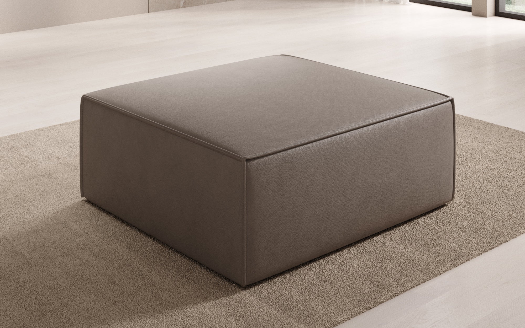 Side stool Lesley in genuine leather