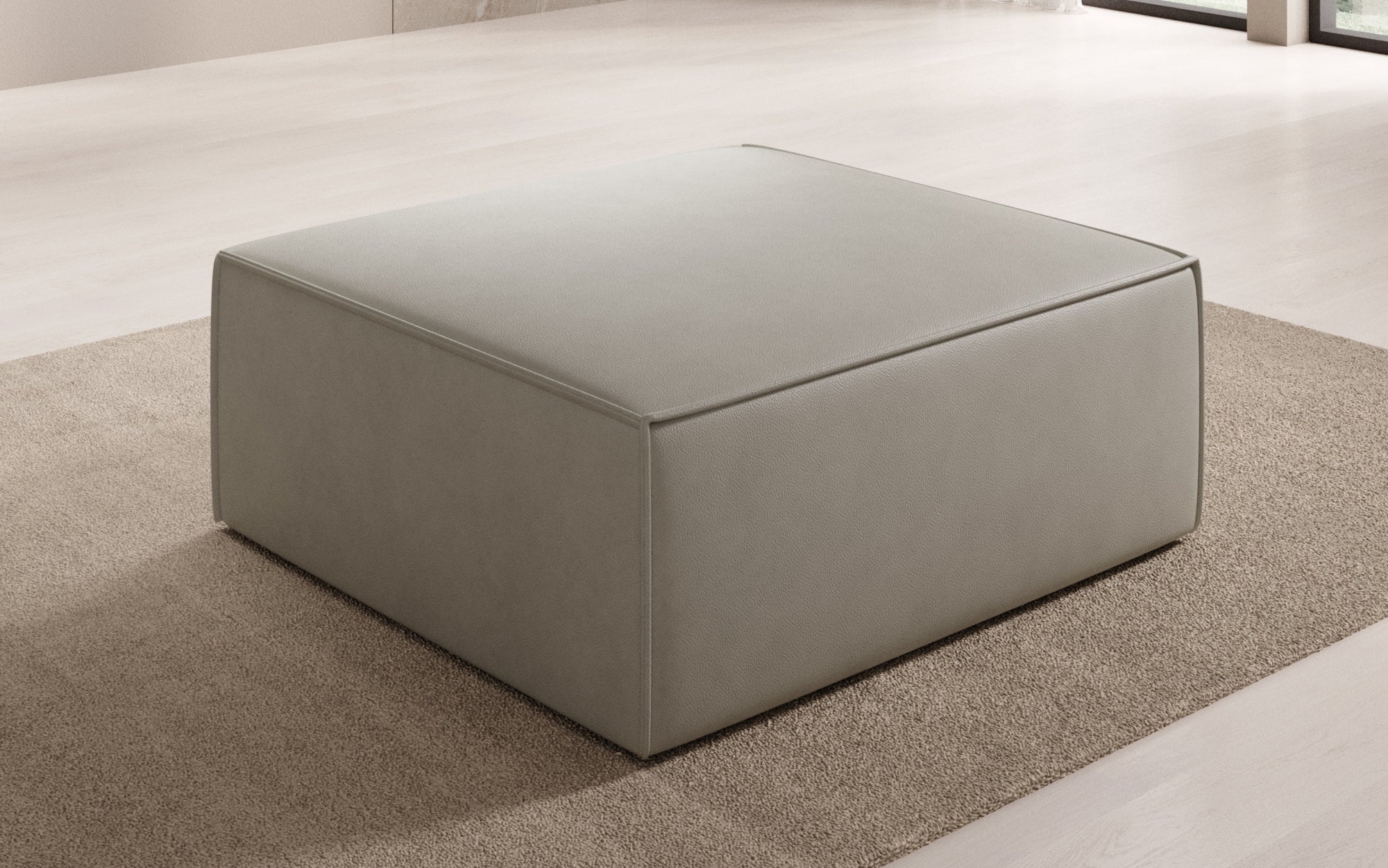 Side stool Lesley in genuine leather