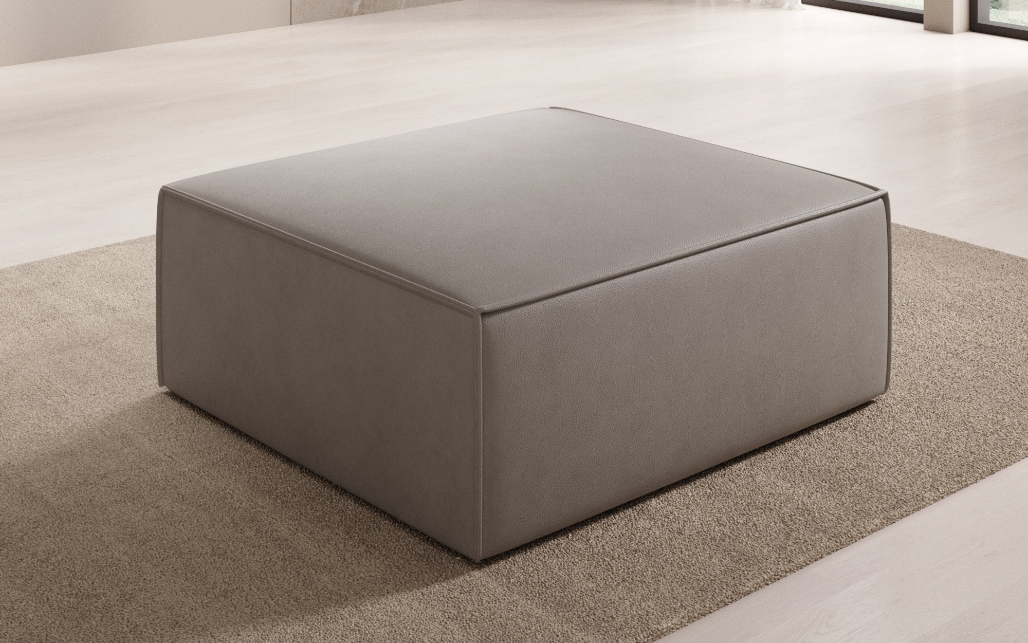 Side stool Lesley in genuine leather