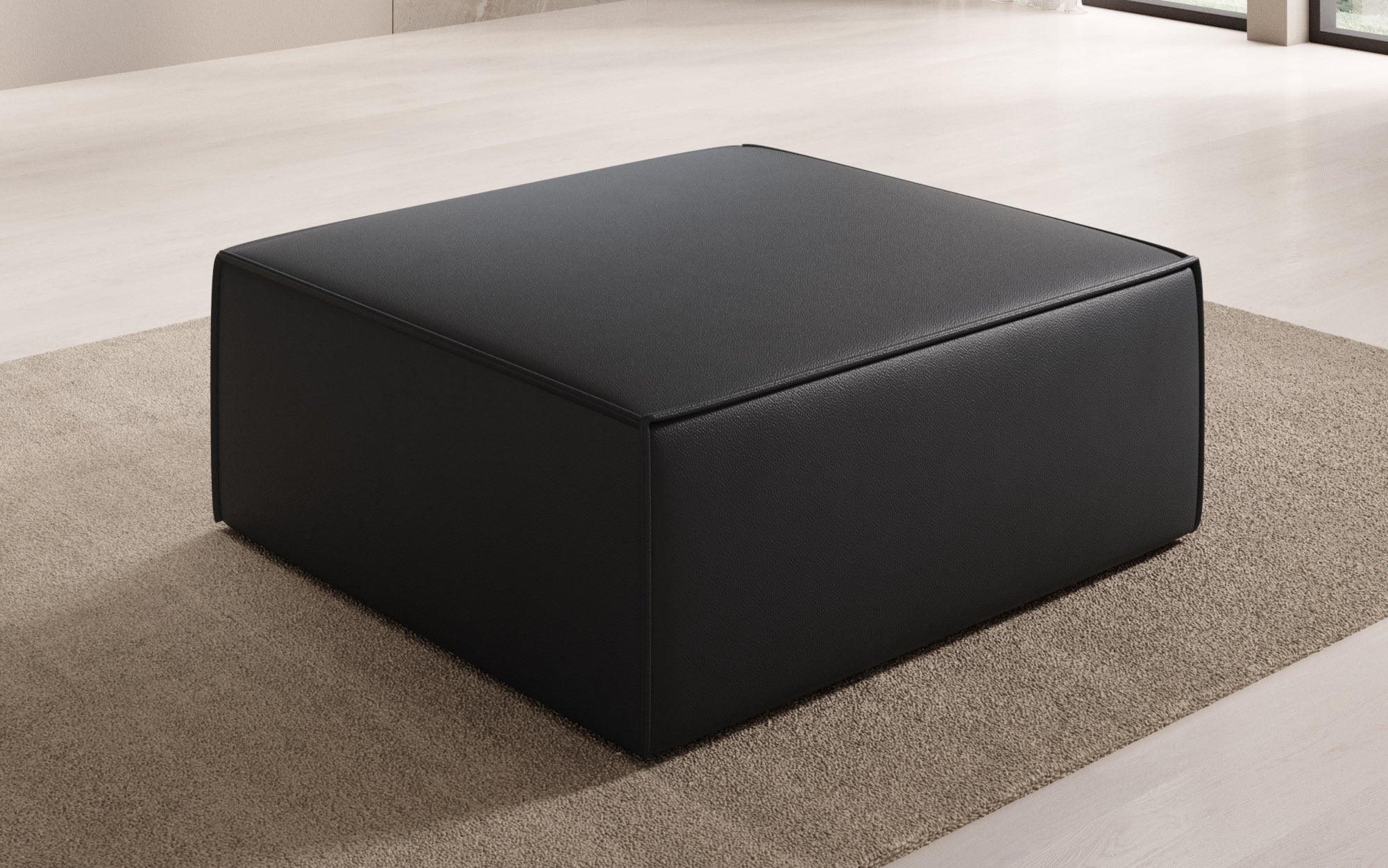 Side stool Lesley in genuine leather