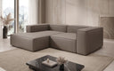 Canapé d’angle design Lesley Mini en cuir véritable