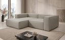 Canapé d’angle design Lesley Mini en cuir véritable