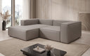 Canapé d’angle design Lesley Mini en cuir véritable