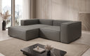 Canapé d’angle design Lesley Mini en cuir véritable