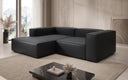 Canapé d’angle design Lesley Mini en cuir véritable