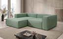 Canapé d’angle design Lesley Mini en cuir véritable