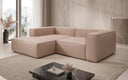 Canapé d’angle design Lesley Mini en cuir véritable