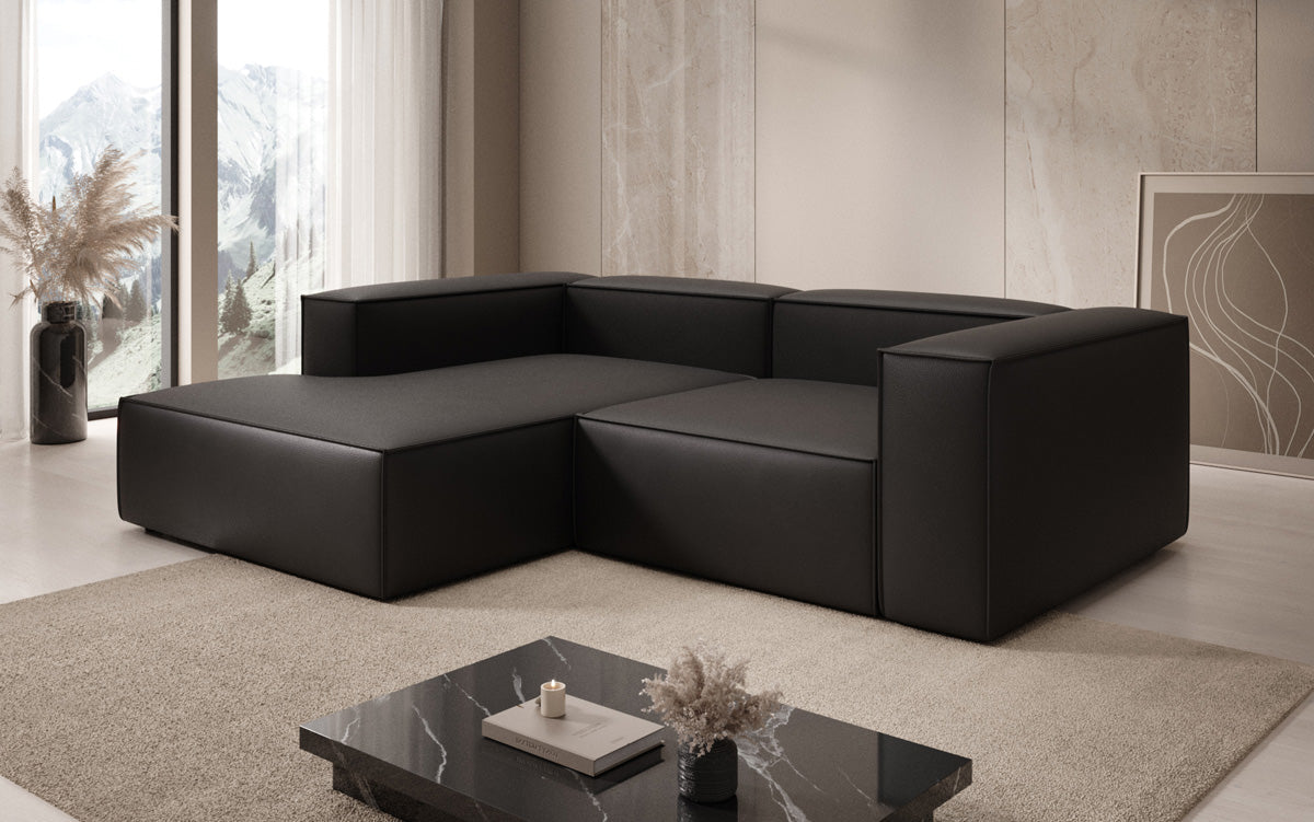 Designer Sofa Lesley L Mini in Genuine Leather