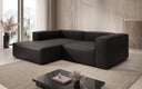 Canapé d’angle design Lesley Mini en cuir véritable