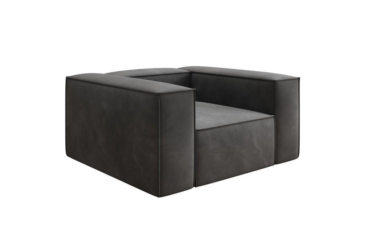 Designer sofa armchair Lesley in velvet