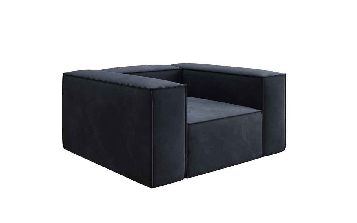 Designer sofa armchair Lesley in velvet
