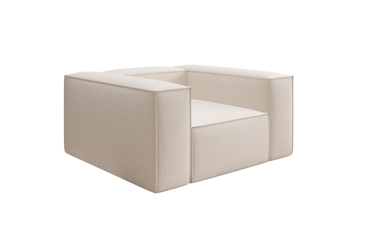 Fauteuil design Lesley en tissu texturé