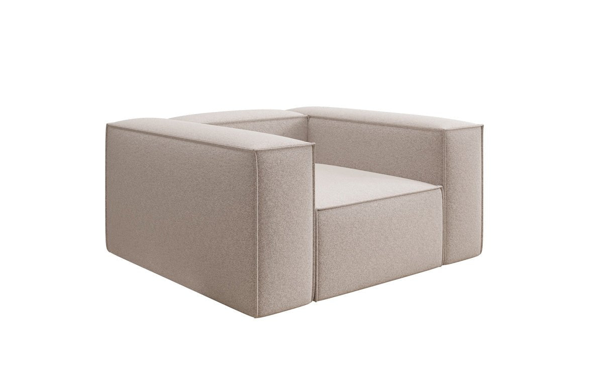 Fauteuil design Lesley en tissu texturé