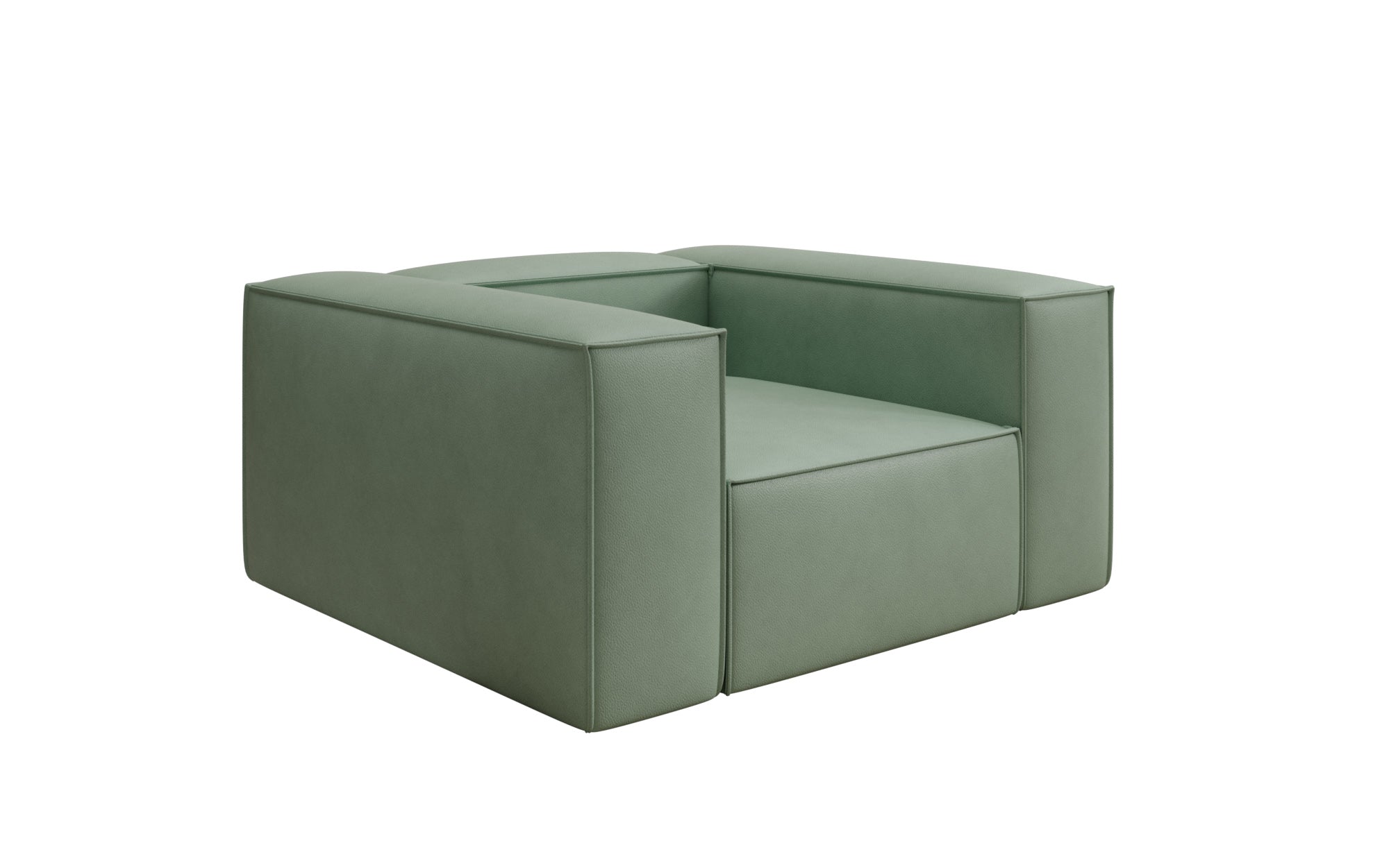 Designer sofa armchair Lesley in genuine leather