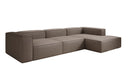 Canapé d’angle design Lesley en cuir véritable
