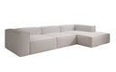 Canapé d’angle design Lesley en cuir véritable