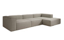 Canapé d’angle design Lesley en cuir véritable