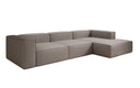 Canapé d’angle design Lesley en cuir véritable