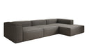 Canapé d’angle design Lesley en cuir véritable