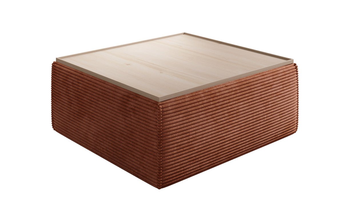 Beistellhocker/Couchtisch Lesley mat Späicherplatz a Cord