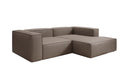 Canapé d’angle design Lesley Mini en cuir véritable