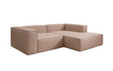 Canapé d’angle design Lesley Mini en cuir véritable