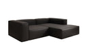 Canapé d’angle design Lesley Mini en cuir véritable