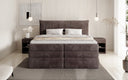 Box spring bed Stella with storage in corduroy
