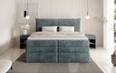 Box spring bed Stella with storage in corduroy