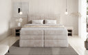 Box spring bed Stella with storage in corduroy