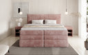 Box spring bed Stella with storage in corduroy