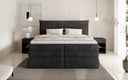 Box spring bed Stella with storage in corduroy