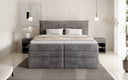 Box spring bed Stella with storage in corduroy