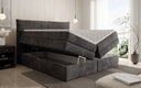 Box spring bed Stella with storage in corduroy