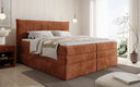 Box spring bed Stella with storage in corduroy