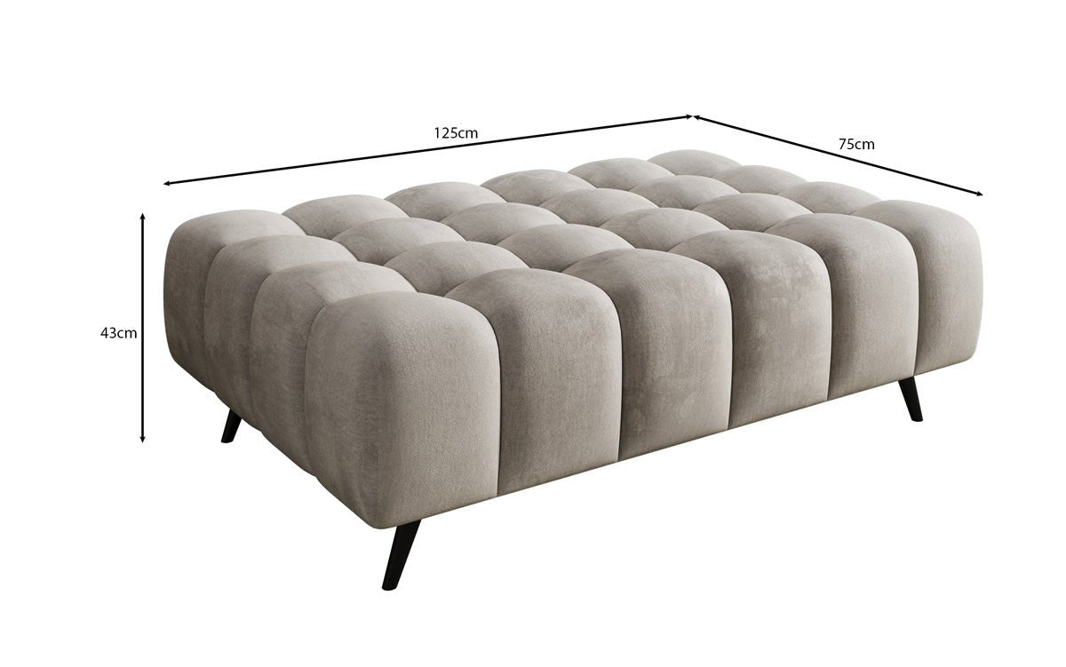 Beistellhocker Amora aus Samt