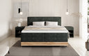 Lit en bois/Lit boxspring Nero avec rangement en Côtelé